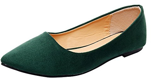 Jamron Womens Pointed Toe Ballerinas Lightweight Flat Pumps
