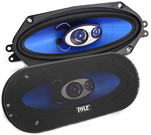 Pyle 3-Wege-Universal-Auto-Stereo-Lautsprecher – 300 W, 10,2 x 25,4 cm, Triaxial, laut, Profi-Audio, Auto-Lautsprecher, universeller OEM-Schnellersatz-Komponenten-Lautsprecher,