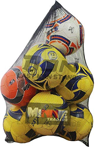 ND Sports 20 Ball RED Mesh Carry Sack Football/Netball Carry Bag with Drawstring Closure