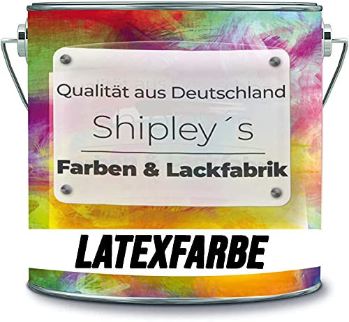 Shipley's Farben & Lackfabrik Latexfarbe Dispersionsfarbe strapazierfähige abwaschbare Wandfarbe in vielen exklusiven Farbtönen (1 l, Türkis)