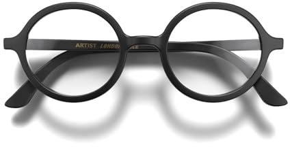 LONDON MOLE® Artist Occhiali da lettura | Grandi lettori classici rotondi | Unisex femminile maschile | Cerniere a molla