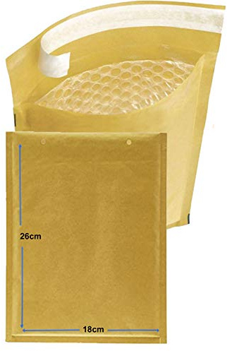Bankers Box - Sobres y Bolsas Acolchados de Burbuja para Protección y Seguridad en Envíos y Transporte, Cierre Autoadhesivo, color Marrón, 100 Unidades, 180x260 mm (Nº14)