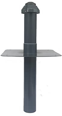 Flachdach-Sanitärlüfter, Bitumen- oder PVC-Flansch, Dachentlüftung, Abluft, Lüfter (DN 125 - PVC-Flansch)