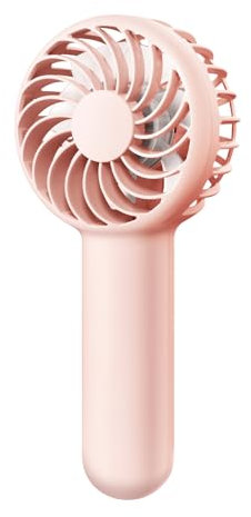 Gaiatop Mini Portable Fan, 3 Speed Powerful Handheld Fan, Battery Operated Cute Design Personal Small Fan, USB Rechargeable Makeup Eyelash Hand Fan Travel Essentials for Women Girls Pink