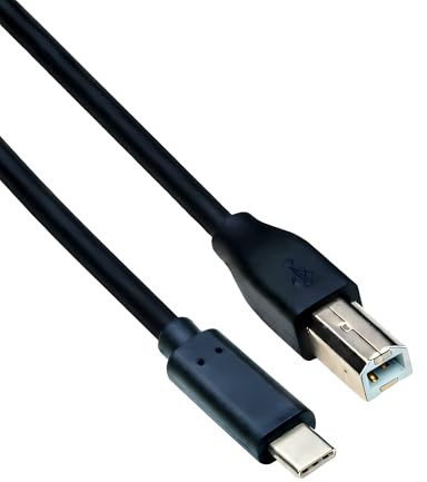DINIC USB C Druckerkabel/Scannerkabel, Typ C USB 3.1 auf USB 2.0 Typ B (2.00, schwarz)