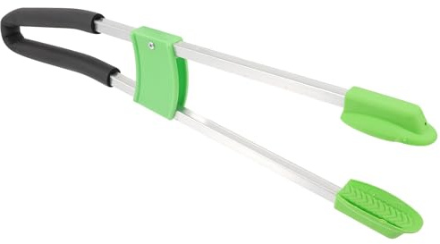Yardwe Recogedor de Basura Portátil con Mango Ergonómico Pinza Multifuncional de Basura para Limpieza Comunidades Parques y Oficinas Clip Duradero de Aluminio y Goma para Uso Exterior