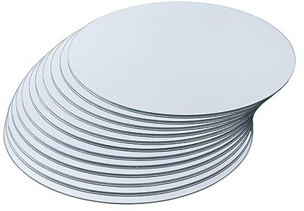 DEMAIKE Set mit 12 runden Spiegel-Kerzenplatten, 30,5 cm, runde Tische, Spiegeltablett, 2 mm Dicke Glasspiegelfliesen, ideal für Wand, Hochzeit, Tafelaufsätze, Partys, Feiertage und Veranstaltungen