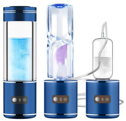Botella generadora de Agua de hidrógeno de 3000ppb, hidrogenador de Agua SPE, con Kit y Adaptador de inhalación H2, Mejora la Resistencia y se Mantiene más Saludable