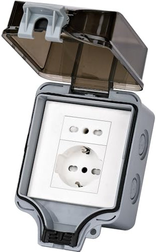 Multipla Elettrica Con Prese Universali,Esterno Elettriche da Multifunzionale Impermeabile,ip66 10/16A
