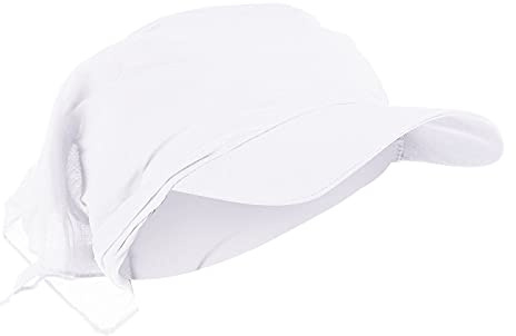 Damen Bandana mit Schirm Haarband Sommer Sonnenhut Kopftuch Visor Strand Cap Bandana Sonnenschutz Mütze