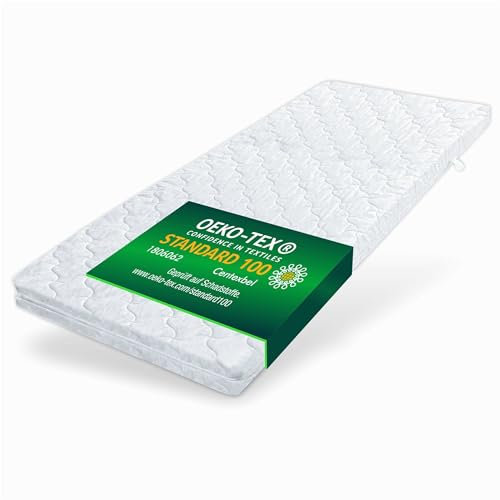 Matratzen Perfekt 7-Zonen Kaltschaummatratze Select, 90 x 200 cm – orthopädische Komfortschaum-Matratze mit Klimafaser verstepptem Doppeltuchbezug, Härtegrad H3, Höhe 12,5 cm