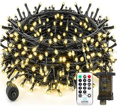 Bzavor Lichterkette Außen und Innen,35M 30 LED mit Fernbedienung Timer Merkfunktion Steckdose IP65 Wasserdicht,Weihnachtsbeleuchtung,Lichterkette mit Stecker,Lichterkette lnnen für Weihnachten Deko