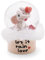 Globe pailleté Love éléphant Gris Clair 6,5cm - Boule à Neige, Boule à mica- Superbe idée Cadeau