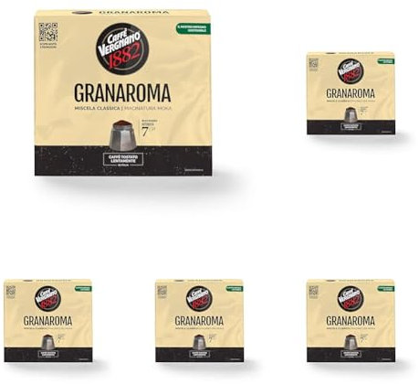 Caffè Vergnano 1882 Miscela Classica Caffè Macinato Granaroma, 2 x 250g (Confezione da 5)