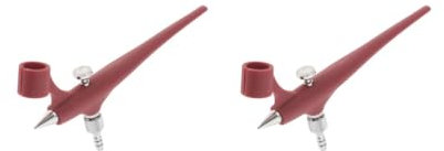 2 Set Portable Mini Air Brush Spray Air Brush Painting Kits for Art Nail Model Red