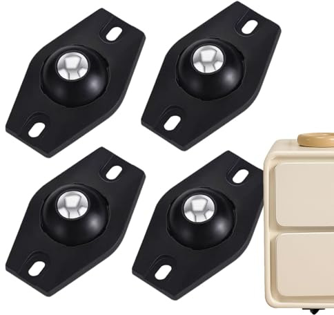Ruedas autoadhesivas, Ruedas giratorias adhesivas, Dispositivo de deslizamiento para aparatos con ruedas giratorias flexibles de acero inoxidable, rodillos con rodamientos giratorios de 4 piezas