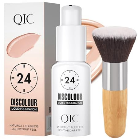 Changing Foundation - Fondotinta liquido a lunga durata, naturale, impeccabile, facile sensazione di laminazione, schiarimento e bilanciamento del tono della pelle, adatto per fondotinta per tonalità