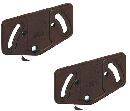 Gedotec Laufrollen Schiebetür-Laufwagen Schrank Laufteil Slide Line 55 für Schiebetür-System | Rollen für Laufschiene unten 30 kg | Kunststoff braun | 2 Stück - Laufwerk für Möbel-Schiebetüren