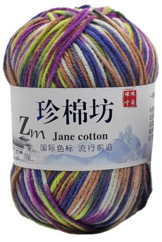 Milch-Watte, Batikfarbe, dickes Wollgarn zum Stricken, Häkeln, Babydecke, Stricken und Häkeln, Milchbaumwolle