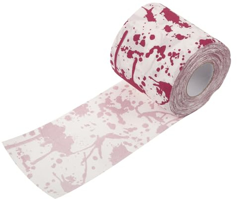 CIYODO Papel Halloween Rollo De Papel Higiénico Manchas De Sangre Decoración De Halloween Para Baño Higiénico Para Fiesta