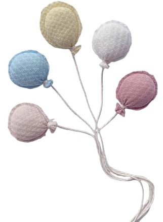 5pcs Baby Birthday Background Decoration Balloon Shaped Newborn Photography Props Simple Fabric Balloon Pendant Newborns Photoshoots