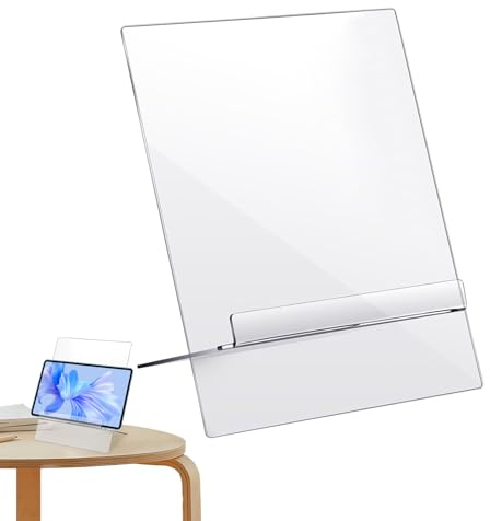 Supporto Per Libri In Acrilico - Supporto per Ricettari e Tablet da Cucina,Porta Ricette,Per Casa Ufficio Scuola Biblioteca Cucina