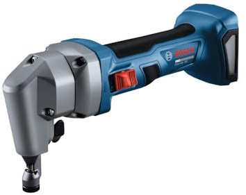 BOSCH GNA18V-16EN 18V 16-Gauge Nibbler with Brushless Motor & Rotating Die Holder for Versatile Cuts in Sheet Metal, Roofing, and Ventilation Ducts (Bare Tool)
