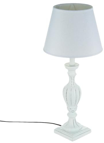 ATMOSPHERA CREATEUR D'INTERIEUR Lámpara de mesa de madera blanca