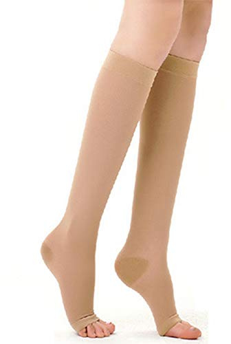 Egurs Kompressionsstrümpfe Damen Herren Stützstrümpfe (34-46MMHG,Klasse 3) für Schwangerschaft Sport Flug Anti-Thrombose Medizinische Socken 2# M