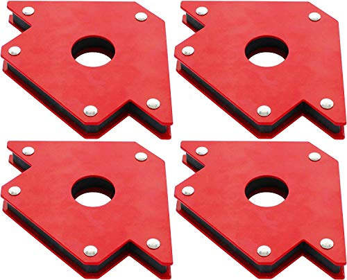 Juego de 4 escuadras magneticas para soldador 34 kg 125mm cada una. Escuadra imantada para soldar