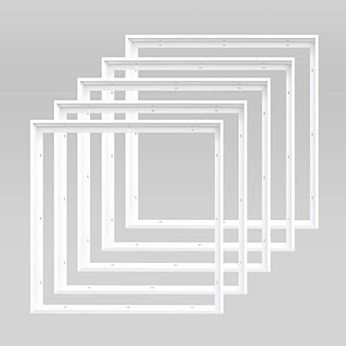 5x Aufbaurahmen für LED Panel 60x60cm Montagerahmen Deckenaufbau schraublos | Aluminium Weiß Aufputz