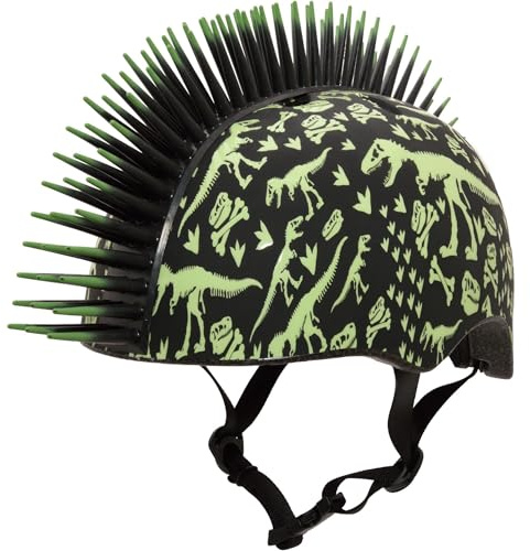 C-Preme Unisex Youth Raskullz T-rex Bonez Mohawk Tdlr Blk 3+ 48-52cm 2021 Helmet, T-REX BONEZ MOHAWK, UNISIZE UK