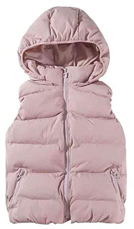 Angelweste Große Größe Weste Warme Weste Winterweste Herbst Und Winter Daunen-Baumwollweste Damen Kurze Studenten-Kapuzenweste Hält Warm Die Koreanische Version Ist Dünner Weste-Mantel Trendy-Rosa_2Xl