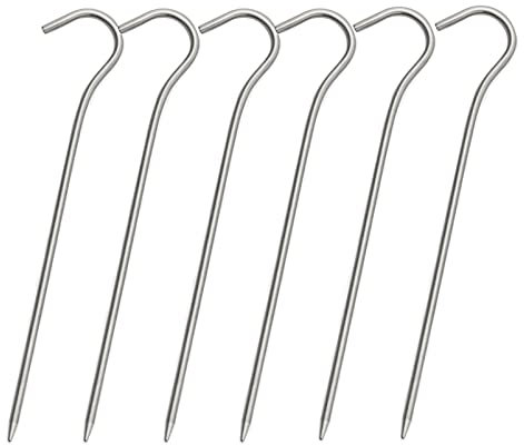 Titan-Zeltheringe, Zeltheringe, Camping-Zeltheringe, ultraleichte Zeltnägel, tragbare Ellenbogen-Zelthaken aus Metall für den Außenbereich, für Reisen im Freien, Wandern, Camping (bunt, 6 Stück)