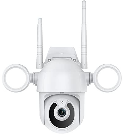 Cámara WiFi con Reflector Tuya de 3MP, cámara PTZ Impermeable for Exteriores, Seguimiento automático, detección Humana, visión Nocturna Colorida, Tuya Smart Life (Color : Plug, Size : 3MP Add 32G Ca