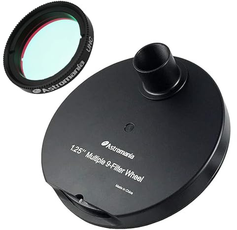 Astromania 1.25 UHC (Ultra High Contrast) Filter - Bundle with - 1.25 Multiple 9-Position Filter Wheel