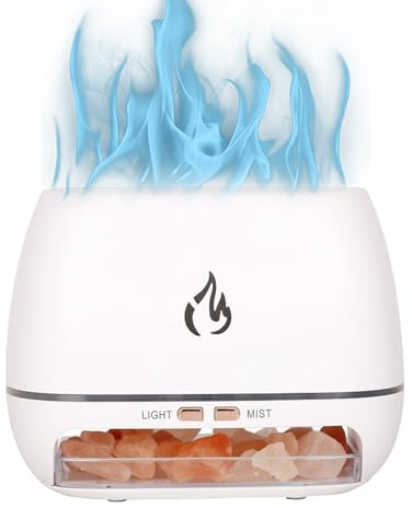 Fragrance Diffuser for Salt Lamp with Ultrasonic Oil Diffuser - Oil Diffuser, Aromatherapy Oil Humidifier with Simulated Flame Fragrance, Humidifier