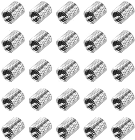 QUARKZMAN 100Pz Inserti Filettati a Filo 1/4-20 UNC 2D(1/2) 304 Acciaio Inossidabile Inserti Filettati Filo Inserto di Riparazione Filettatura Filettata a Spirale