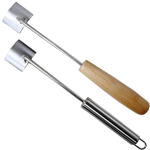 2 piezas de acero inoxidable herramienta de extracción de granos de maíz ergonómico mango de madera diseño pelador de granos de maíz para el hogar restaurante removedor para el hogar y restaurante