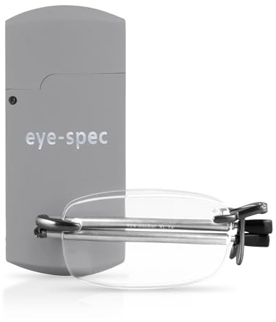 eye-spec Faltbare Lesebrille mit Mini Etui | Stilvolles Klappbares Design für Herren und Damen (2.0)