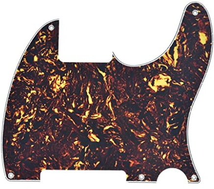 kaish 5 Löcher Tele Telecaster Pickguard Schlagbrett für Fender Esquire dunkelbraun Schildkröte