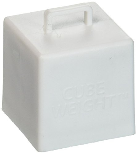 Creative Balloons™ Cube Weight – 65 g White Balloon Weights for Helium Balloon Bouquets – 10‑Pack for Parties & Event Décor