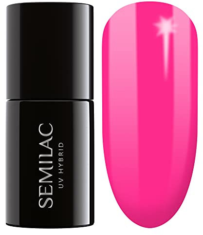 SEMILAC Gel Nail Polish 170 Pink Wink - Full Coverage Gel Polish - Soak Off Easy To Use LED/UV Nail Lamp - Long Lasting Manicure and Pedicure up to 3 weeks