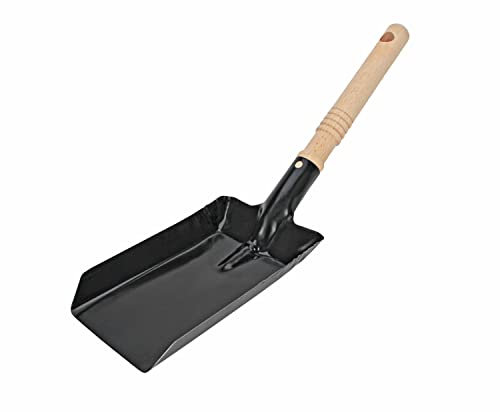 Peggy Perfect Kohle-Granulat Schaufel schwarz mit Holzgriff, 11 x 38 x 2 cm