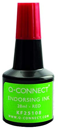 Q-Connect Stempelfarbe 28 ml rot [10 Stück]