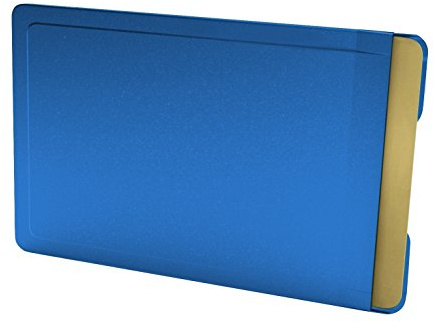 CardTresor Color Kartenschutzhülle aus Edelstahl in blau, RFID/NFC-Schutz