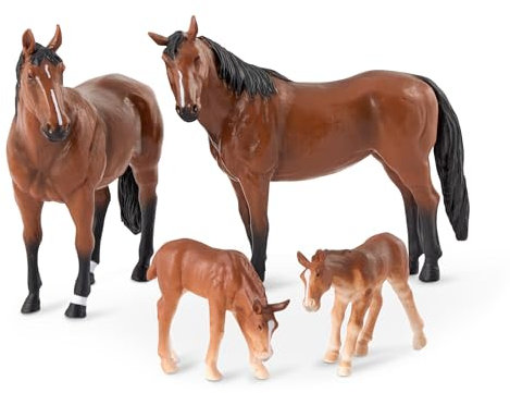 Terra by Battat - Jouets pour Chevaux - Figurine de Cheval - Famille de Chevaux - Quarter Horse - Animaux de la Grange