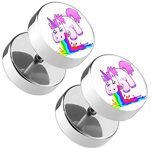 Piercingfaktor Ohrstecker Fake Ohr Plug mit verschiedenen Motiven