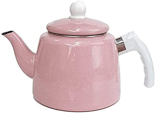 ZHANGDONG Bouilloire INOX Bouilloire sifflante Théière en Fonte Théière à Fleurs/Bouilloire/cafetière en émail, Chauffage Rapide et Uniforme.Poêles adaptés : cuisinière à gaz, c