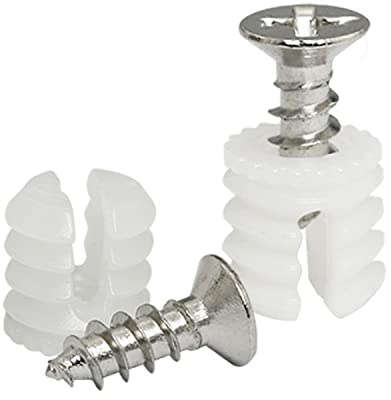 ITROLLE Set di 50 tasselli in plastica per cerniere da 10 x 25 cm